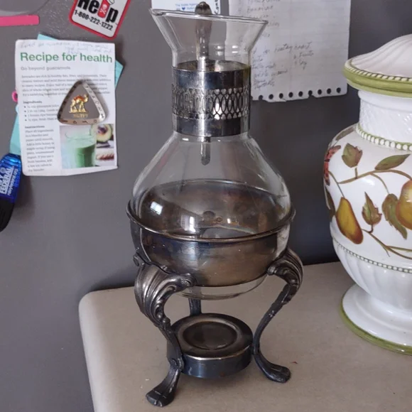 Antique Silver Plate And Glass Wine or Water Carafe - Picture 3 of 7